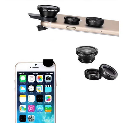 Fish Eye for Iphone Huawei Samsung Xiaomi Telefoon Phone Lens Fisheye +Wide Angle +Macro Camera Lenses Objetivo Movil Telelens
