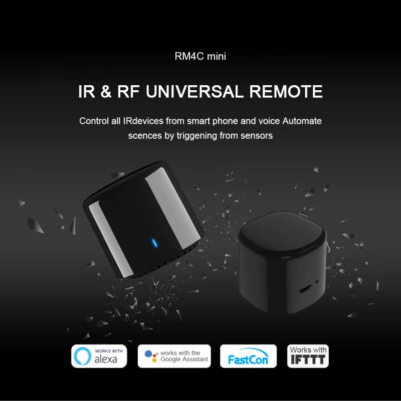 Broadlink Bestcon RM4C Mini Wifi Smart Universal Remote Voice Control for Air Condition with Google Home & Alexa Smart Home HUB