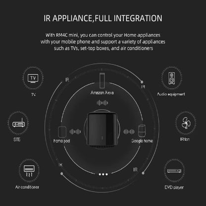 Broadlink Bestcon RM4C Mini Wifi Smart Universal Remote Voice Control for Air Condition with Google Home & Alexa Smart Home HUB